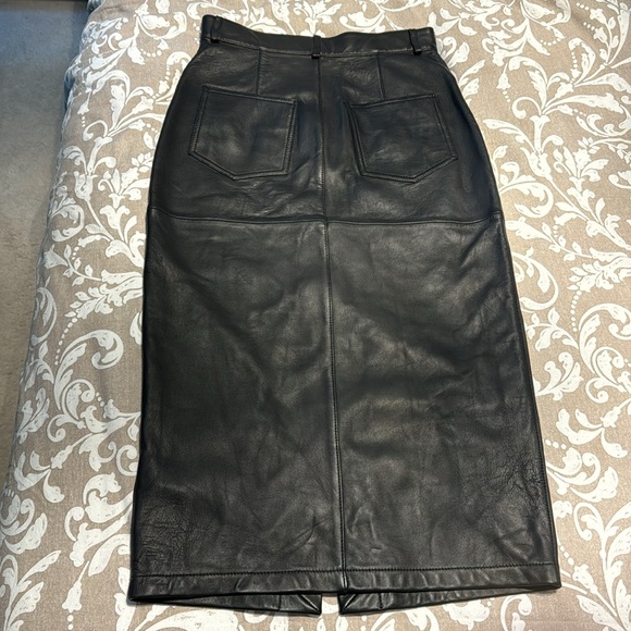 PS PAUL SMITH Leather MIDI Skirt - Picture 10 of 10